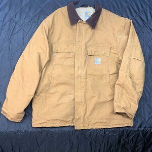 Carhartt Jacket Coat FR Flame Resistant Brown Duck Color Lined Canvas XL